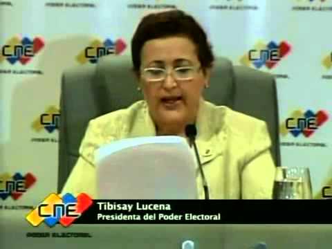 Cadena del CNE: Tibisay Lucena anuncia que se hará auditoría sobre 46% de mesas no auditadas