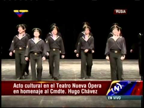 Todos los eventos culturales en homenaje a Hugo Chavez en el Teatro Nueva Opera de Moscú