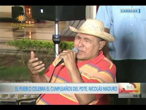 Francisco Pacheco, Gualberto Ibarreto, Amaranta y otros cantan cumpleaños 54 a Nicolás Maduro