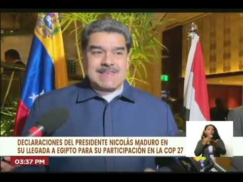 Presidente Maduro llega a Egipto para la COP27, 5 de noviembre de 2022