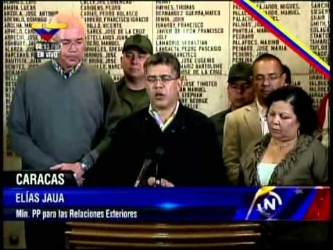 Canciller Elías Jaua anuncia que restos de Hugo Chávez serán trasladados a Academia Militar