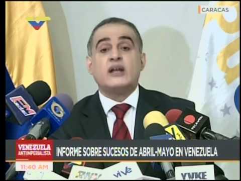 Defensor del Pueblo, Tarek William Saab ofrece informe tras dos meses de protestas violentas