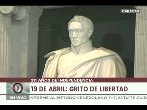 Acto por 211 años del 19 de Abril de 1810 en el Panteón Nacional, 2021