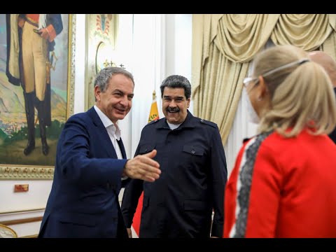 Maduro recibe a Zapatero en el Palacio de Miraflores, 3 de octubre de 2022