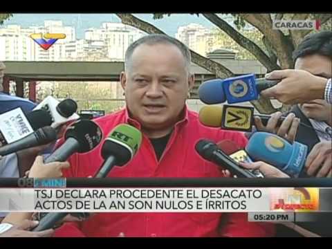 Diputado Diosdado Cabello sobre sentencia TSJ y el desacato de la Asamblea Nacional