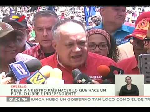 Declaraciones de Diosdado Cabello en la marcha del 1 de mayo de 2019