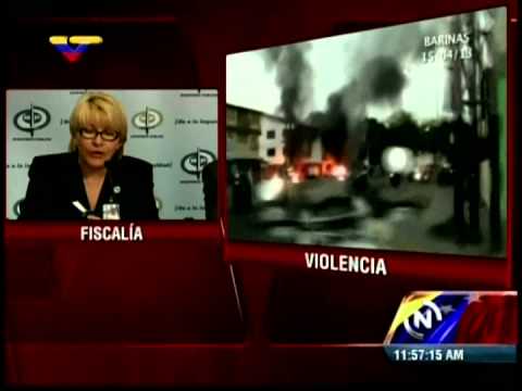 Fiscal General Luisa Ortega Díaz informa que hay 7 muertos por hechos violentos del lunes