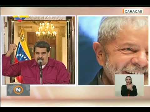 Presidente Nicolás Maduro rechaza la detención de Luis Inacio Lula Da Silva