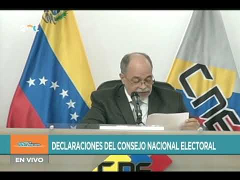 Presidente del CNE Pedro Calzadilla, rueda de prensa el 20 de mayo 2021