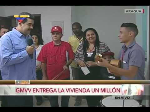Presidente venezolano entrega vivienda un millón del plan social de viviendas (completo)
