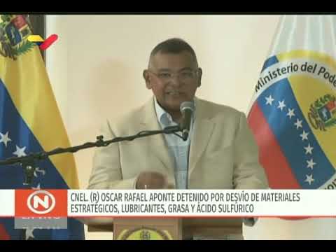 Rueda de prensa del ministro venezolano Nestor Reverol sobre detenciones en Pdvsa