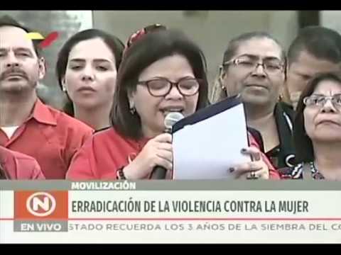 Discursos en la marcha del PSUV por el Día para la Erradicación de la Violencia contra la mujer