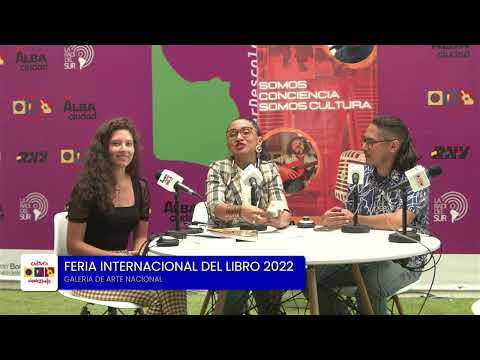 Poeta Georgina Moussan y Raúl Cazal entrevistados en la Filven 2022