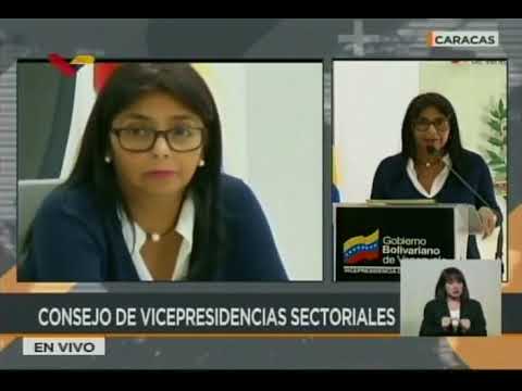 Vicepresidenta Delcy Rodríguez, balance del Consejo de Vicepresidencias Sectorial, 23/07/18