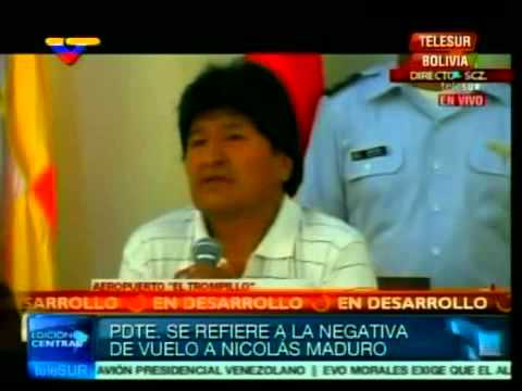 Inmediata reacción de Evo Morales en apoyo a Maduro tras serle negado sobrevuelo en Puerto Rico