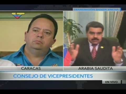 Maduro realiza videoconferencia y Consejo de Vicepresidentes Sociales, desde Arabia Saudita