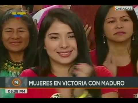 Presidente Maduro en acto con mujeres revolucionarias en la Plaza Bolívar, 25 enero 2018