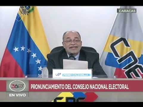 Pedro Calzadilla (CNE) anuncia fecha de elecciones regionales 2021: Será el 21 de noviembre