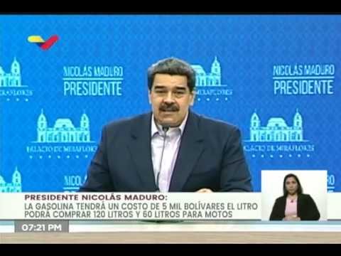 Maduro anuncia nuevos precios de la gasolina en Venezuela: hay uno subsidiado y otro internacional