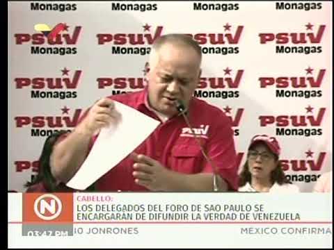 Diosdado Cabello, rueda de prensa del PSUV, 2 de septiembre de 2019