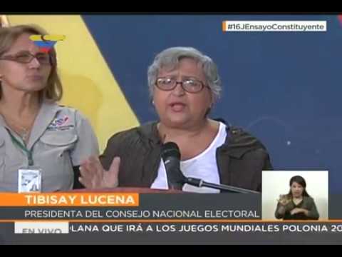 Tibisay Lucena: el simulacro electoral demuestra que el proceso de votación es sencillo y rápido