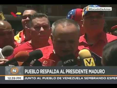 Así repudió Diosdado Cabello el atentado contra Maduro desde la marcha de este lunes