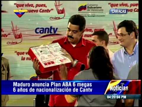 Nicolás Maduro muestra computadoras Canaimitas para Bachillerato e informa de ABA 6 Mb