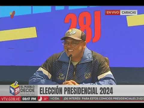 Jorge Rodríguez, rueda de prensa del Comando de Campaña, 8:15 PM, elecciones presidenciales 2024