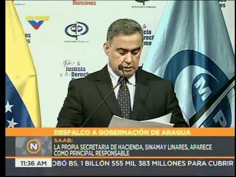 Fiscal Tarek William Saab sobre desfalco en la nómina de la Gobernación de Aragua