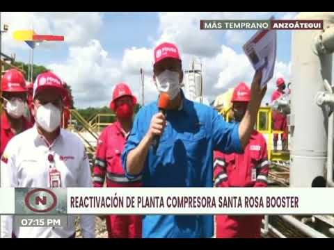 Trabajadores de Pdvsa reactivan planta en Anaco para incorporar 120 millones de pies cúbicos de gas