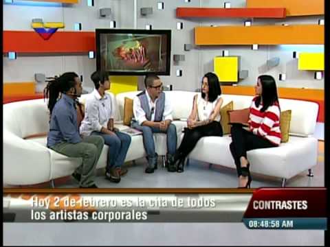 Artistas Corporales entrevistados en programa Contrastes de VTV