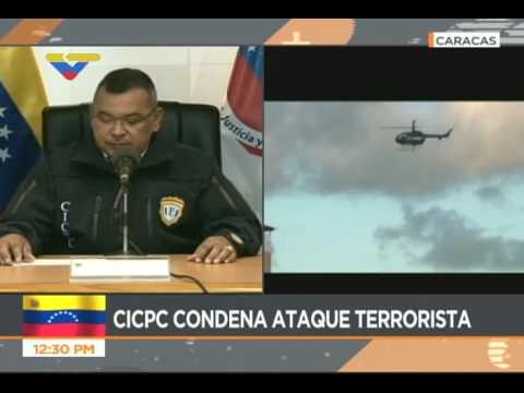 Rueda de prensa de Néstor Reverol sobre helicóptero Cicpc que atacó al TSJ