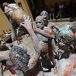 EN FOTOS: Iván Hernández Rojas llevó su pintura corporal al Museo de Arte Afroamericano