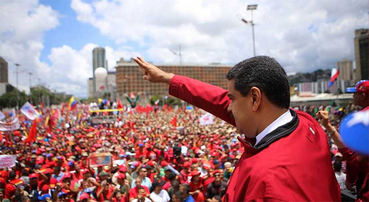 Resultado de imagen para Pueblo venezolano movilizado para celebrar un año de la victoria electoral del presidente Maduro