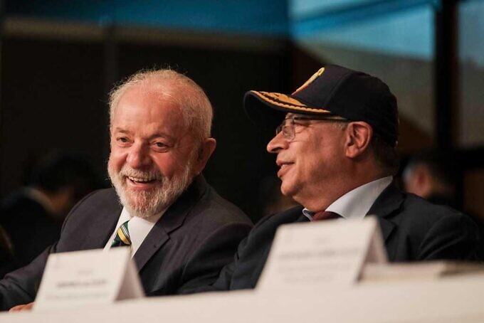 Presidents of Brazil and Colombia, Lula da Silva and Gustavo Petro, at the inaugural ceremony of Bogota International Book Fair 2024. Photo: Prensa Latina.