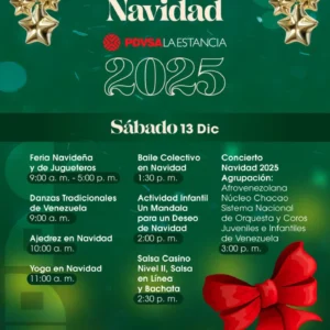 Actividades de Pdvsa La Estancia para este sábado