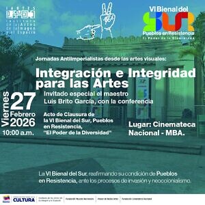 Luis Britto García impartirá conferencia sobre integración e integridad para las artes en la clausura de la Bienal del Sur