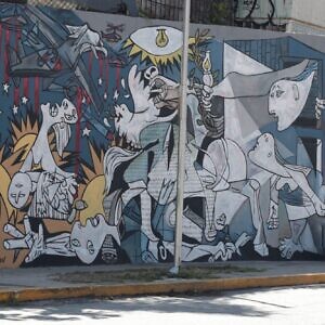 Inaugurado mural inspirado en el Guernica para denunciar ataques de Estados Unidos a Venezuela
