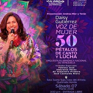 Daisy Gutiérrez en concierto en la Casa del Artista