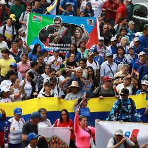 Venezolanos marcharon exigiendo liberación del presidente Maduro y Cilia Flores a dos meses de su secuestro