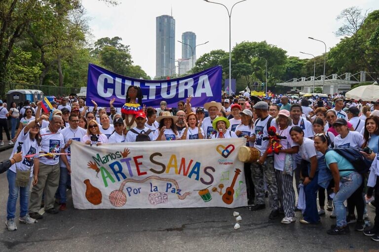 Cultoras y cultores de Caracas participaron en peregrinación contra las sanciones