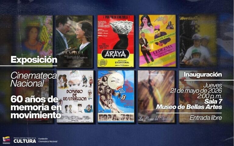 La Cinemateca Nacional celebra 60 años con una exposición gratuita de más de 100 piezas históricas en Caracas