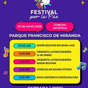 Agrupaciones de jazz, afrocaribeñas, rock sinfónico y Soul/R&B de El Sistema también estarán en el Festival por la Paz