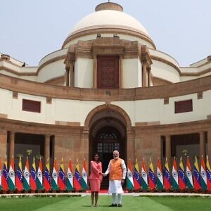 Delcy Rodríguez se reunió con el Primer Ministro de India, Narendra Modi
