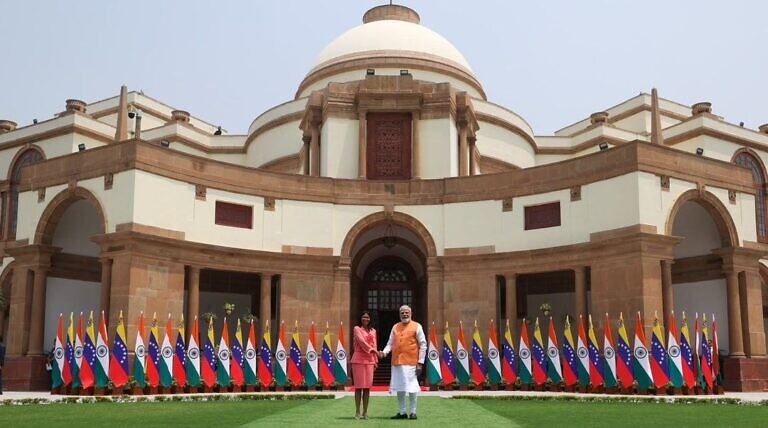 Delcy Rodríguez se reunió con el Primer Ministro de India, Narendra Modi