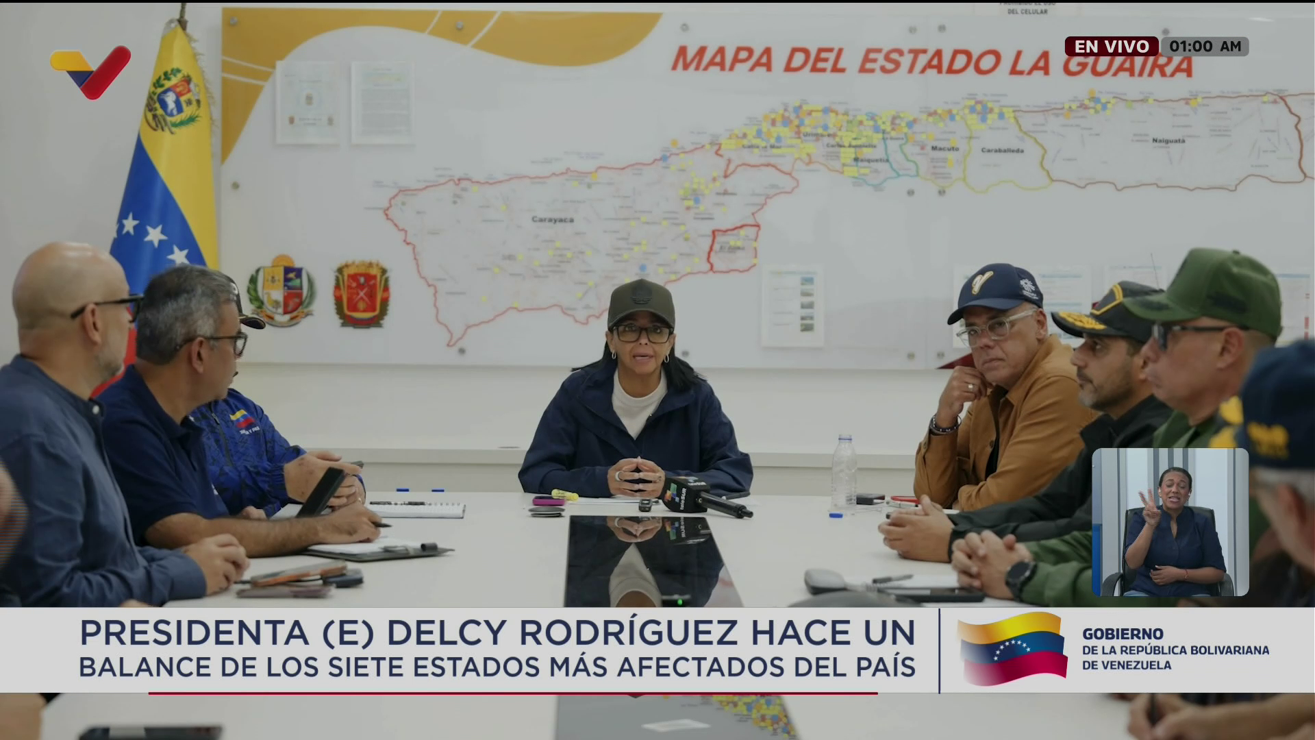 Delcy Rodríguez: Electricidad en La Guaira se ha recuperado en 60%, activan el 0800-RESCATE para reportar desaparecidos