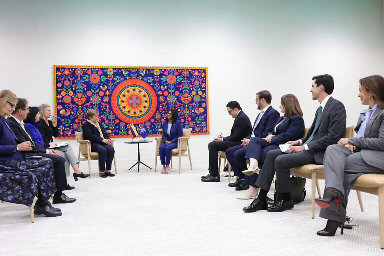 La presidenta Delcy Rodríguez se reunió con la directora gerente del FMI en Nueva York