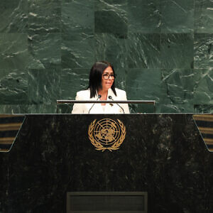 Discurso de Delcy Rodríguez desde la ONU: Una elección debe ser una solución, no un generador de conflictos irreconciliables
