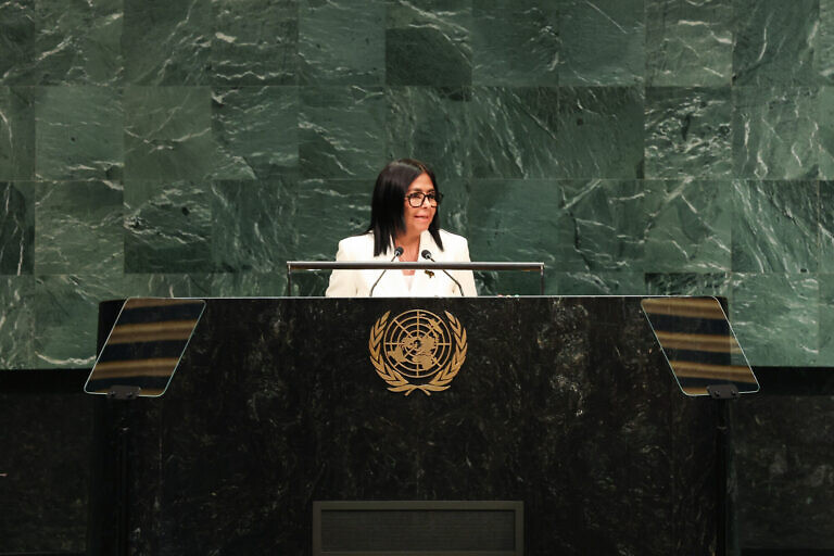Discurso de Delcy Rodríguez desde la ONU: Una elección debe ser una solución, no un generador de conflictos irreconciliables