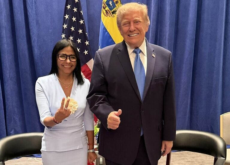Delcy Rodríguez y Donald Trump se reunieron en Nueva York